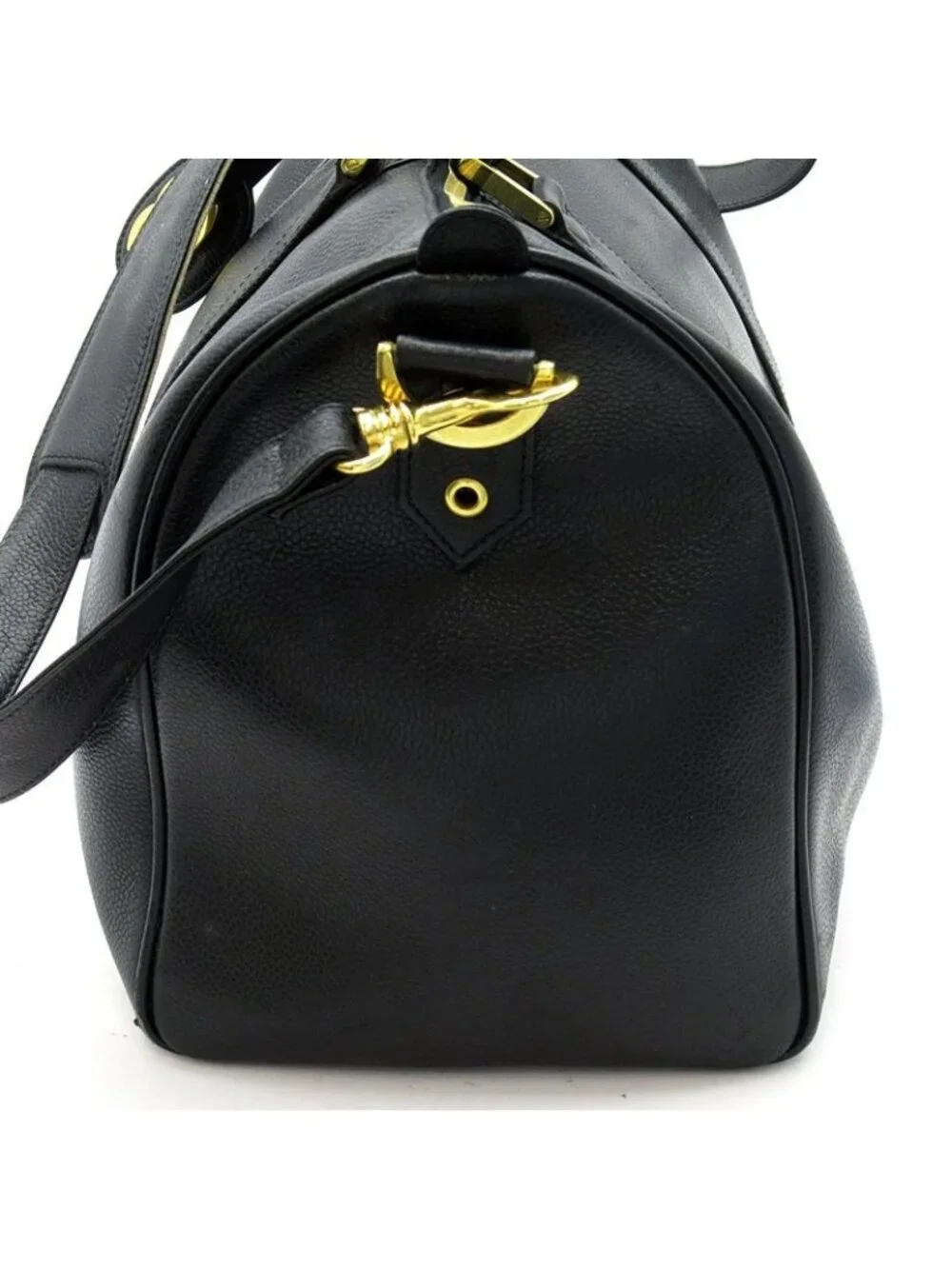Chanel Boston Bag Caviar Leather Black